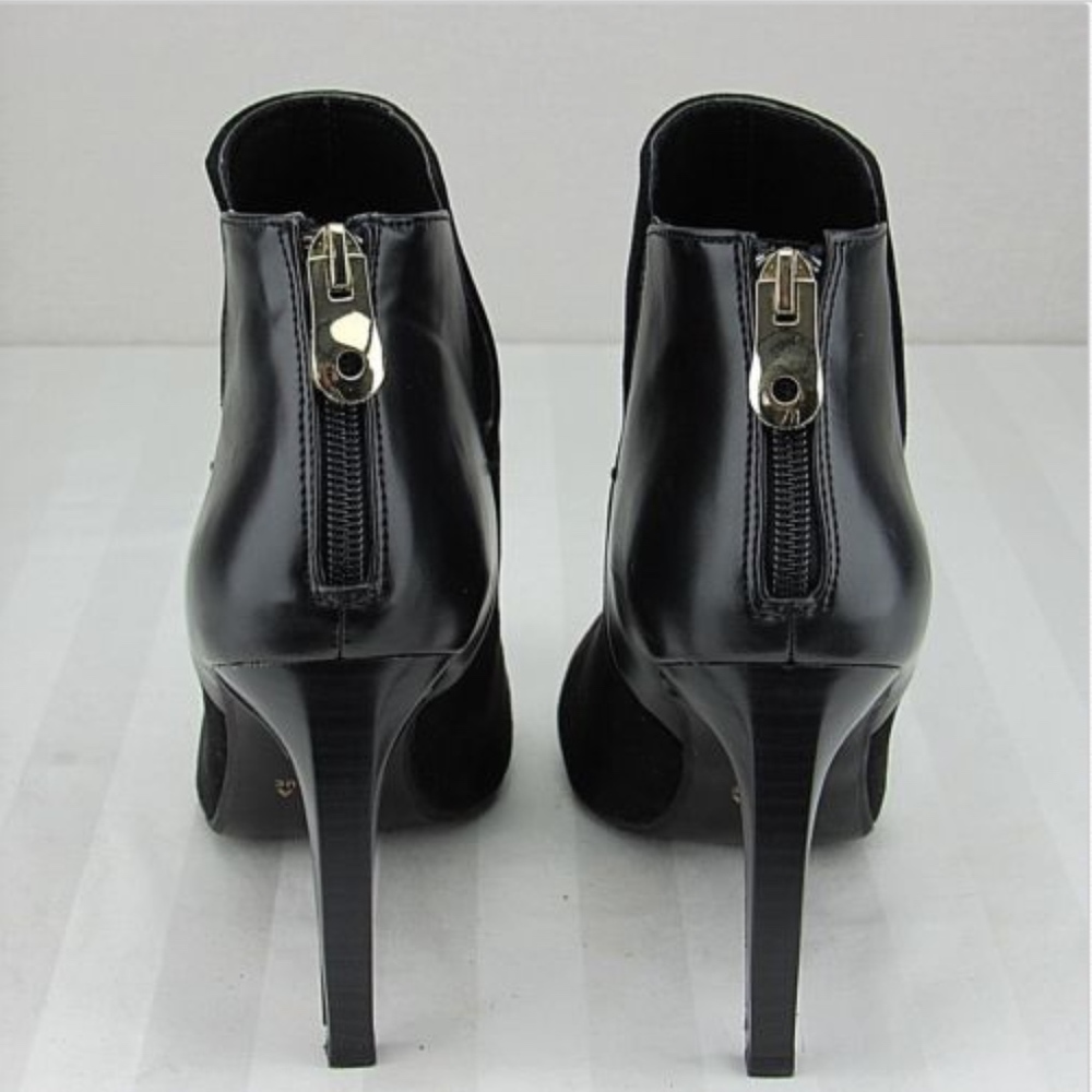 Zara Trafaluc Suede Back Zip High Heel Ankle Boot - Picture 4 of 8